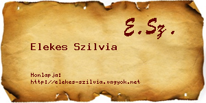 Elekes Szilvia névjegykártya