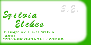 szilvia elekes business card